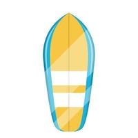 una ilustración vectorial plana de una tabla de surf vector