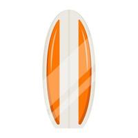 A flat vector illustration of a surfboard