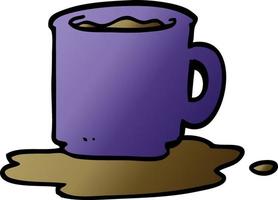cartoon doodle mug of coffee vector