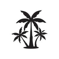 Palm tree summer logo template vector