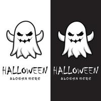 logotipo de halloween con plantilla de eslogan vector