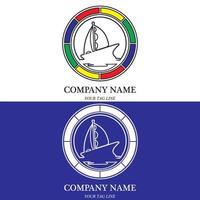 sailing boat logo and symbol vector