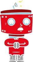 flat color style cartoon robot vector