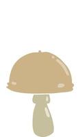 flat color style cartoon mushroom with spore cloud vector