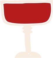 flat color style cartoon wine glass vector