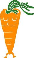 flat color style cartoon carrot vector