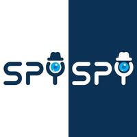 logotipo de espionaje creativo e imagen de icono vectorial vector