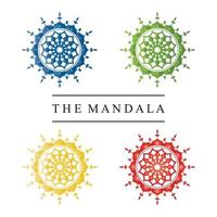 mandala icon and symbol logo vector