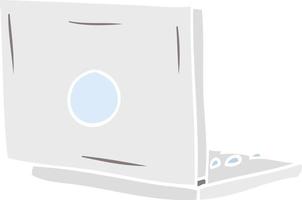 flat color style cartoon laptop computer vector