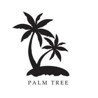 Palm tree summer logo template vector