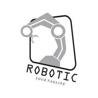 vector de símbolo de robot y logotipo