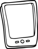 line drawing cartoon touch screen mobile vector