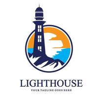 creative lighthouse logo template icon image vector