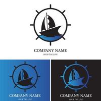 sailing boat logo and symbol vector