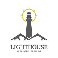 creative lighthouse logo template icon image vector