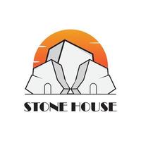 stone logo and symbol vector