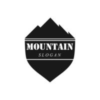 logotipo de icono de montaña vector