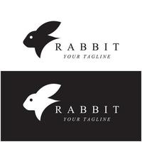 set of creative rabbit with slogan template icon image vector