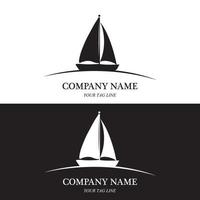 sailing boat logo and symbol vector