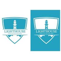 creative lighthouse logo template icon image vector