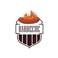 logotipo de barbacoa y vector de símbolo