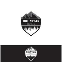 logotipo de icono de montaña vector