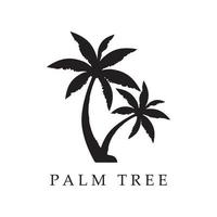 Palm tree summer logo template vector