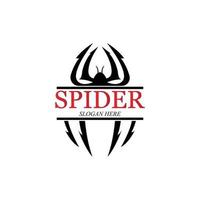 araña logo vector e ilustración