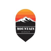 logotipo de icono de montaña vector