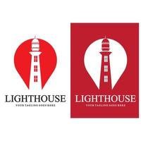 creative lighthouse logo template icon image vector