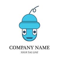 robot and logo symbol vector