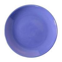 blue plate isolated on white with clipping path photo