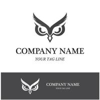 owl logo design illustration template vector