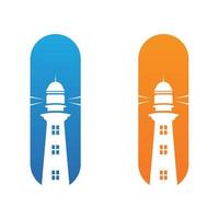 creative lighthouse logo template icon image vector