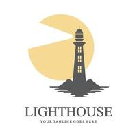 creative lighthouse logo template icon image vector