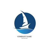 sailing boat logo and symbol vector