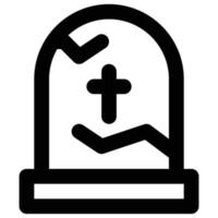 icono de lápida, tema de Halloween vector