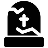 gravestone icon, halloween Theme vector