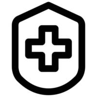 icono de escudo médico, tema de salud vector