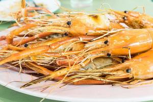 Grilled Giant river prawn photo