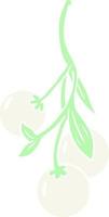 flat color style cartoon mistletoe vector