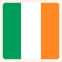 Ireland square flag button, social media communication sign, business icon. vector