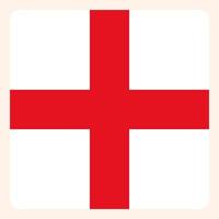 Botón de bandera cuadrada de Inglaterra, signo de comunicación de medios sociales, icono de negocios. vector