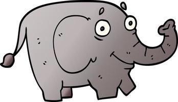 cartoon doodle funny elephant vector