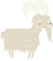 flat color style cartoon goat vector