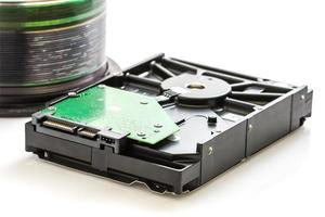 Hard disk drive and compact discs photo