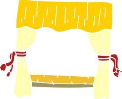 cartoon doodle window with curtains vector