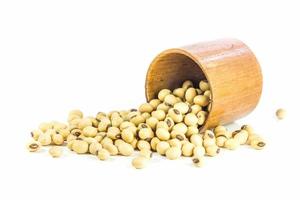 Soybeans in wood cup photo