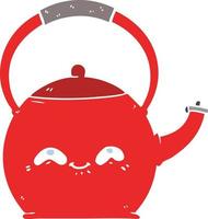 flat color style cartoon kettle vector