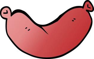 cartoon doodle sausage vector